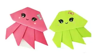 origami paper art. origami jellyfish making. origami sea animals. origami paper art work.