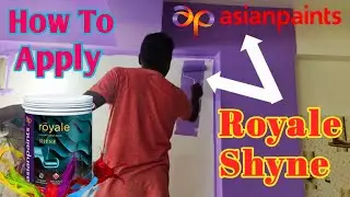 How to apply royale shyne By asian paints // asian paints royale shyne apply 🏘️🥰#asianpaints #royale