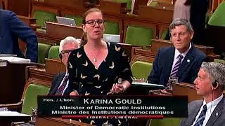 Karen questioning the Fair Elections Act debate