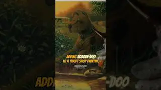 Я добавил Скуби-Ду на картину из комиссионного магазина&hellip; 🐕 и это просто объедение! 🪦 #скубиду #ис...