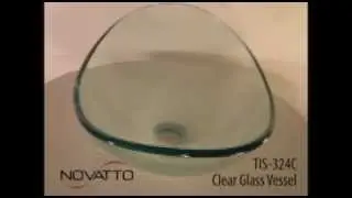 TIS-324C Clear Slipper Glass Vessel Sink
