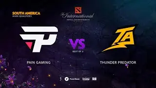 paiN Gaming vs Thunder Predator, TI9 Qualifiers SA, bo3, game 1 [Crystalmay & Eiritel]
