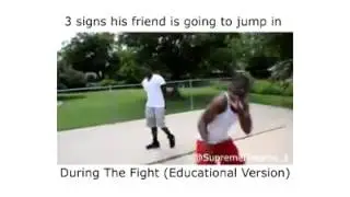 3 Signs His Friend Is Going To Jump In.
