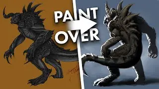 Fallout Monster Concept Art: Paintover Lesson