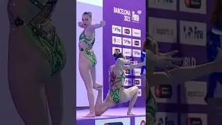 Incredible Artistic Swimming by French Twin Sisters | World Aquatics Highlights