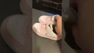 Nike Court Borough Low Kids Shoes in Pink! Check out the Glitter Laces! Our girls love these!