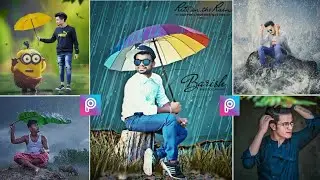 picsArt ||RAIN DAY|| photo editing🌧☔||2k18|| Rain Manipulation Editing Tutorial...