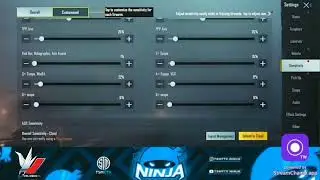 TSM Ninja Sensitivity | TSM FTX Ninja Sensitivity 😏 | TSM Ninja Control Code And Sensitivity