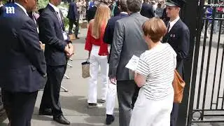 James Middleton and Alizee Thevenet arrive at Wimbledon final