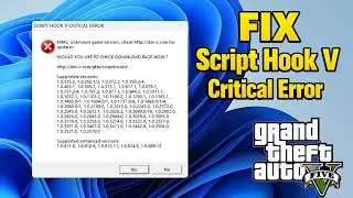How To Fix GTA 5 Script Hook V Critical Error