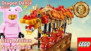 Dragon Dance - 4K Stop Motion Speed Build (LEGO 80102) - Chinese New Year / Spring Festival Edition