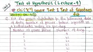 Unit-8:Test of Hypothesis|Lecture-9|Test of Goodness fit|Chi-Square Test|Probability & Statistics