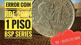 Rotated Die Error (RDE) 2004 1 Piso BSP Series coin