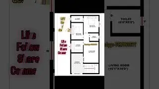 | | 20'X40' House plan design | |🏫 #2bhkhousedesign #houseplan #home