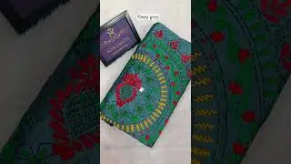 Kantha work sarees with price, kantha stitch saree design, diwali saree collection
