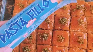 con un pacco di pasta sfoglia fai un dolce arabo😋 baklawa😋