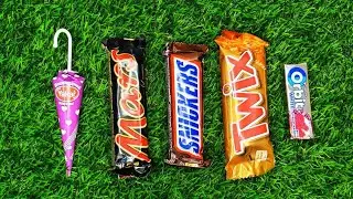 Satisfying video ASMR,  Mars, Snickers, Twix, Orbit, Chocolate umbrella 🌂 😋 ♥️ 😍 👌 💖 