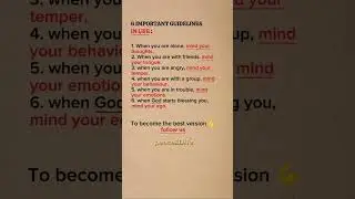 6 Important guidelines 💪#motivation #quotes #guidance #qoutes #shorts #youtube