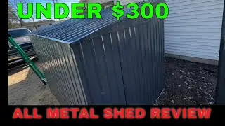 AECOJOY 6x8 all metal lean to storage shed review easy DIY cheap metal shed