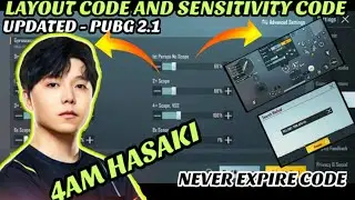 4am Hasaki control code & sensitivity code | Hasaki sensitivity settings PUBG 2.1 | Eagle XArmy