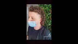 mullet hair curly perm  style men