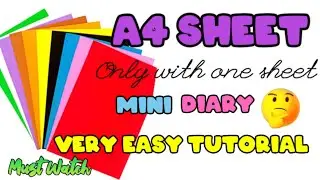 🤯Make #diy #A4 #paper #mini #diary ONLY WITH ONE SHEET💮very easy #tutorial🌺#papercraft #trending🤯