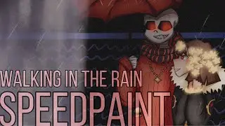 [SpeedPaint] Walking in the rain | Flowerfell