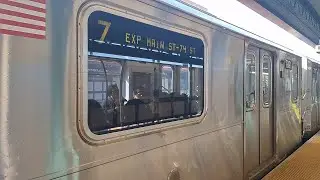 MTA NYC Subway: R188 7 Express train ride from Flushing-Main St to 74 St-Broadway