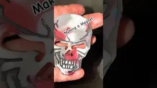 Making a magnet with #uvresin #uvresincraft #craft #crafty #magnet #skull #spookycrafts #resin