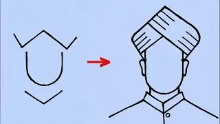 Sarvepalli Radhakrishnan drawing from Letter WUV easy step by step // Easy Teacher's day drawing