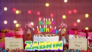 ZABRIN Happy Birthday Song with Names 🌟 Happy Birthday to You