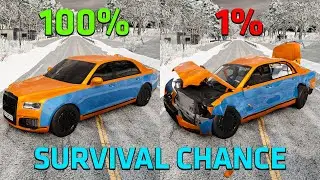 Realistic Survival Chance Crashes #15 (Winter Mood) | BeamNG.drive