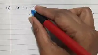Addition of integers using number line 4+(-8)