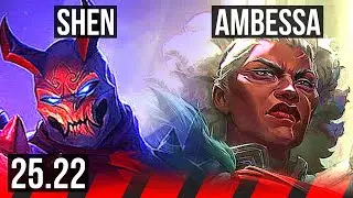 SHEN vs AMBESSA (TOP) | 9/1/15, Legendary | EUW Master | 25.22