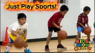 Kids Show Kids 🏀 Trying Out a New Basketball League at Just Play Sports!
