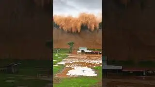 Heavy flood after dam burst #disaster #scary #flashflood #flood #shorts