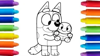 Bluey Drawing for Kids and Toddlers || Learn new Drawing tips and tricks || Bluey episode cartoon
