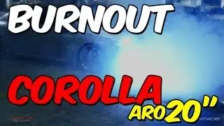 Burnout Corolla com rodas aro 20