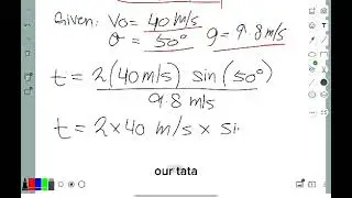 SOLVING PROJECTILE MOTION 