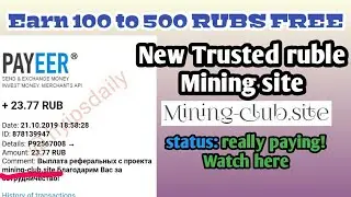 Hyip Update about Russian ruble Mining site mining-club.site! Status: paying! Hyips daily
