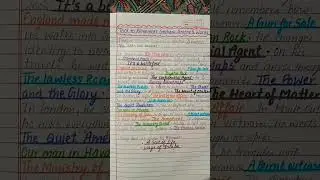 Graham Greene Works & Trick to Remember Works