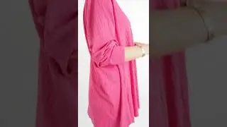 Made in Italy Gridlock Keyhole Trapeze Top Hot Pink #fashionover50 #plussizefashion #ootd
