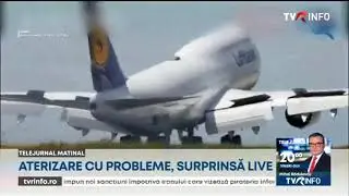 Aterizare cu probleme pe aeroportul din Los Angeles, surprinsă &icirc;ntr-o transmisiune online &icirc;n direct