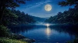 Night Lake Nature Sounds 🌙 Calm Water Ripples for Deep Sleep (2 Hours)