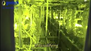 Five spray and five baking double UV Vacuum coating line case