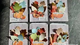 Beautiful Pumpkins treat bag,  S￼ign design and Branching Out by stamping up 