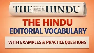 The Hindu Editorial Vocabulary | With Examples | Newspaper Vocabulary from The Hindu