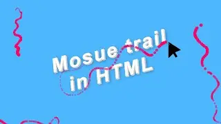how to make mouse trail in html | 3d text html css | css tutorial | animation | javascript projects