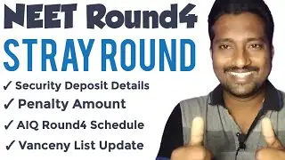 NEET Counselling Round4|Stray Round Eligibility Details|Counselling Schedule Update 2025|Vjalerts|