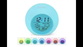 OUTWIT Alarm Clock, Wake Up Digital Clock for Kids, 7 Colors Changing